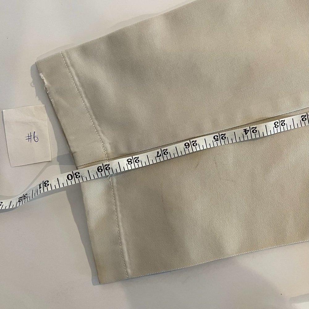 LL Bean Vintage Bayside Wrinkle Free Pleated Twill Cotton Pants w/ Comfort Waist - Picture 6 of 10